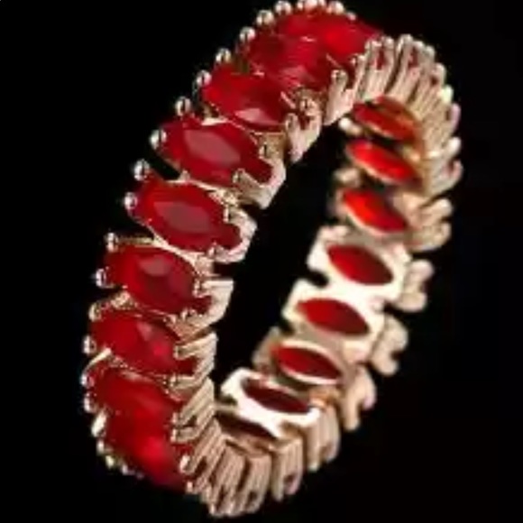 New Luxury Yellow Gold Plated CZ Ring - Picture 3 of 3